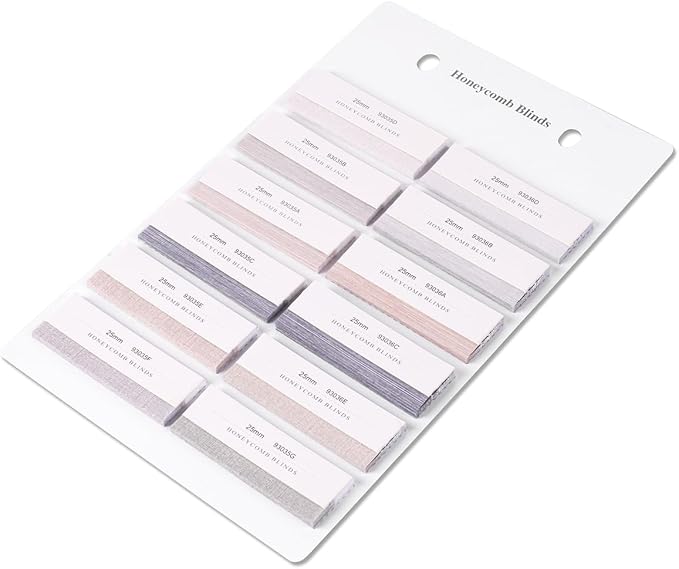 ZSHINE Cellular Honeycomb Blinds Fabric Sample Swatches-25mm