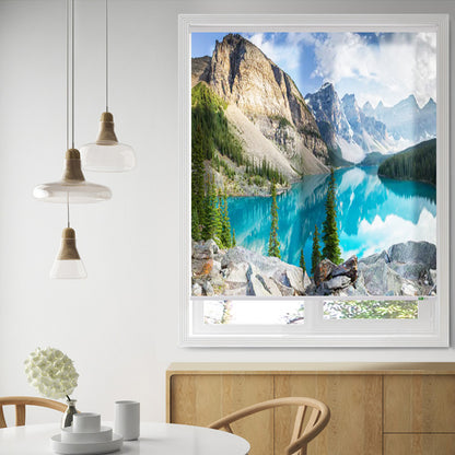 ZSHINE Motorized Printed Roller Shades