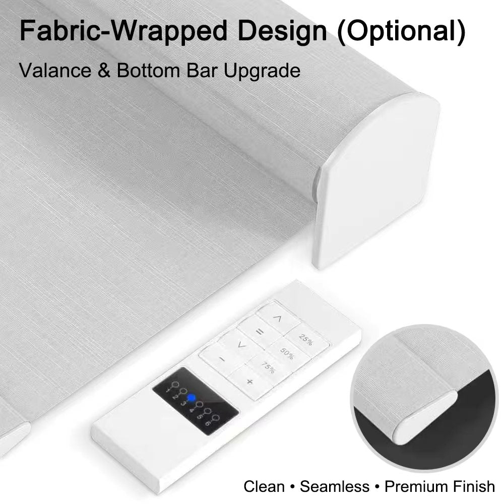 ZSHINE Motorized Light Filtering Roller Shades