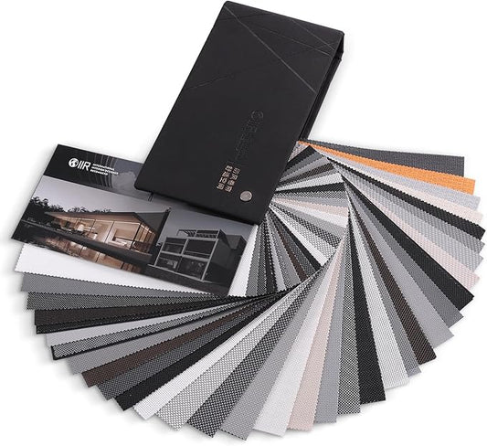 ZSHINE Hard-Wired Outdoor Windproof Motorized Roller Shades Fabric Swatch