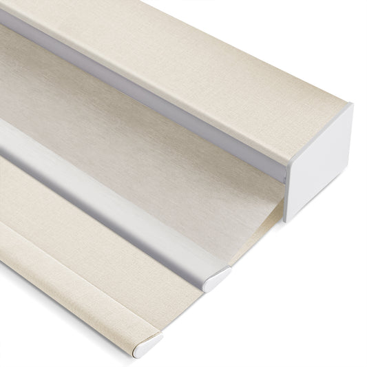ZSHINE Manual Day and Night Roller Blinds with Wrapping Valance