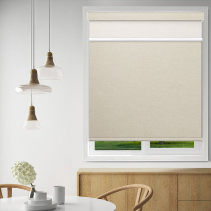 ZSHINE Manual Day and Night Roller Blinds with Wrapping Valance