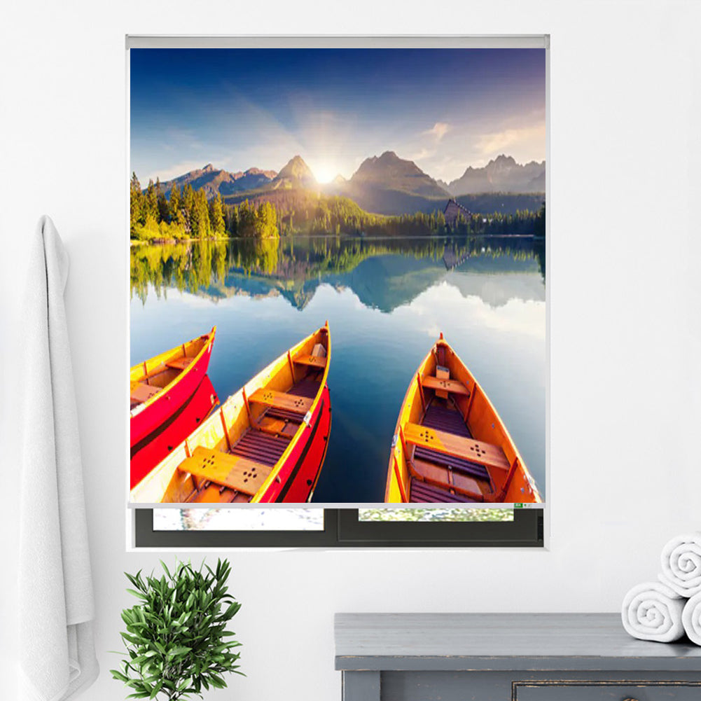 ZSHINE Motorized Printed Roller Shades