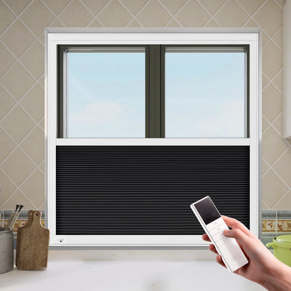 ZSHINE Smart Bottom Up Honeycomb WiFi Enabled Motorized Easy Install Blackout Cellular Shades