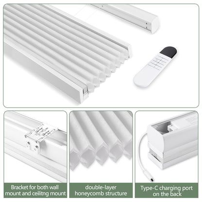 ZSHINE Shades Top Down Bottom Up Motorized Cellular Honeycomb