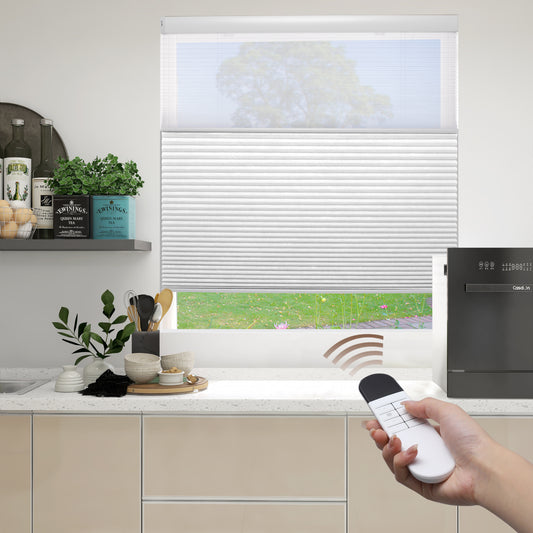 ZSHINE Motorized Day and Night Thermal Insulation Cellular Shades