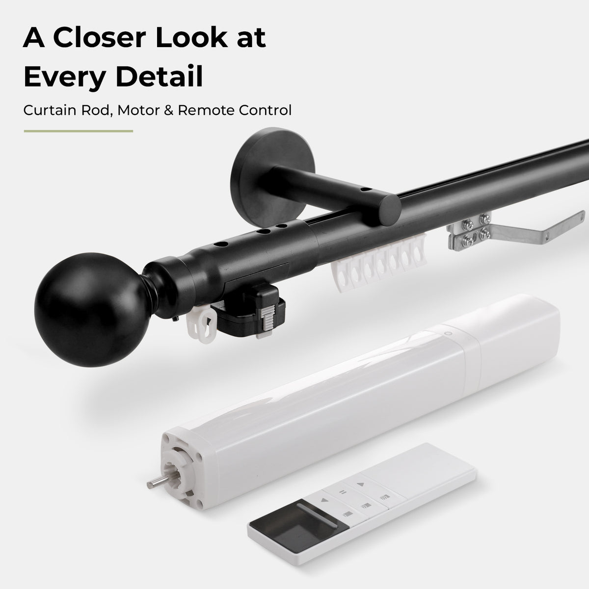 ZSHINE Motorized Cutain Sinlge Rod