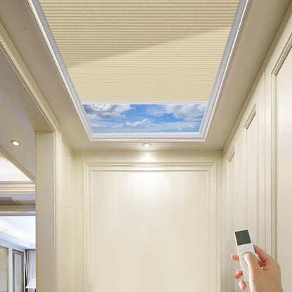 ZSHINE New Upgrade Motorized Light Filtering Cellular Shades (skylight)