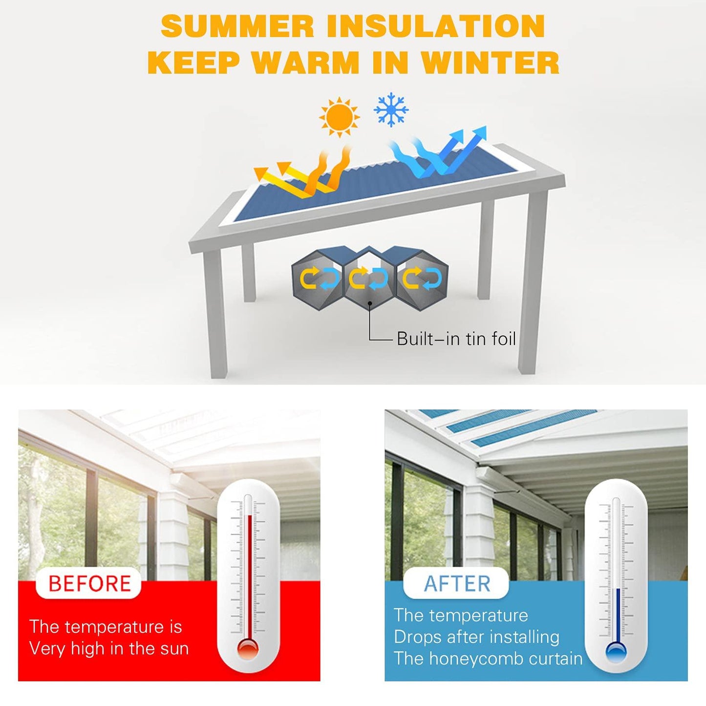 ZSHINE Motorized Light Filtering Cellular Shades (skylight) - ZSHINE - Smart Shining Your Life