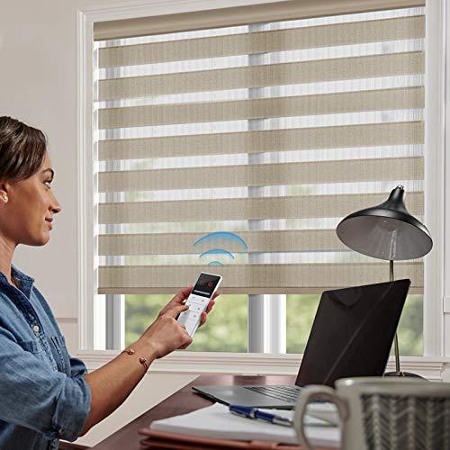 ZSHINE Motorized Zebra Roller Blind