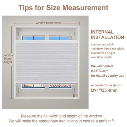 ZSHINE Cellular Shades Top Down Bottom Up Honeycomb