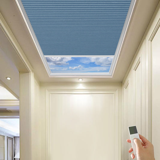 ZSHINE New Upgrade Motorized Full Blackout Cellular Shades (skylight)