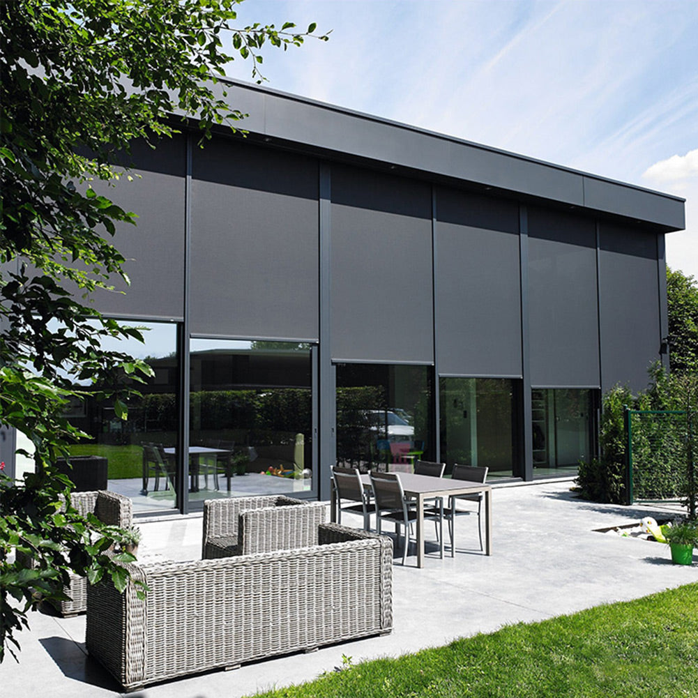 Zshine Outdoor Motorized Roller Zip Shades