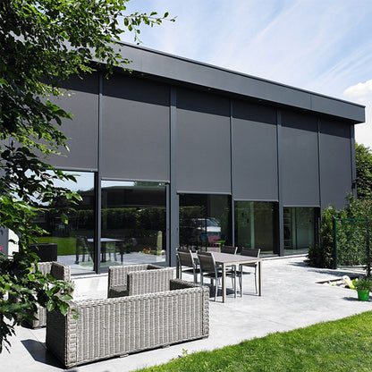 Zshine Outdoor Motorized Roller Zip Shades