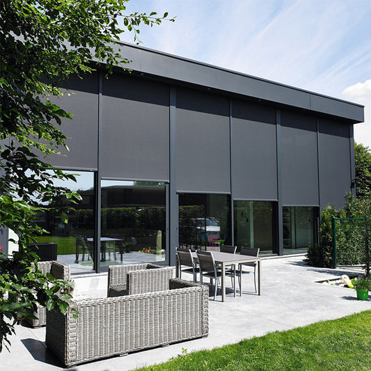 Zshine Outdoor Motorized Roller Zip Shades