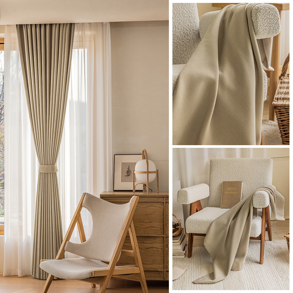 ZSHINE Super Soft Plain Color Drapes Elegant Curtains