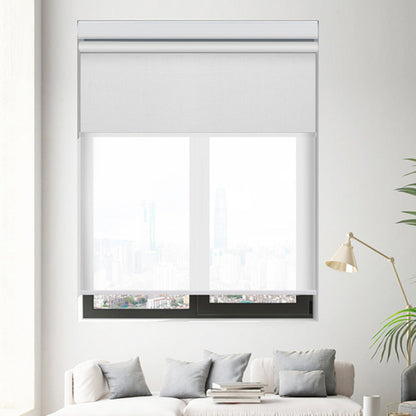 ZSHINE Manual Day and Night Roller Blinds (Solid Fabric)